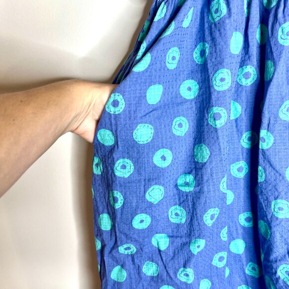 Gudrun Sjoden Hilda Hoop Skirt in Blue Boho High-Waisted Artsy Teacher Sz XL - Picture 3 of 6